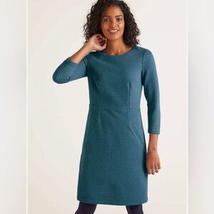 Boden Agnes Jacquard Sheath Dress Baltic blue
Textured Stretch Pockets Size 4
